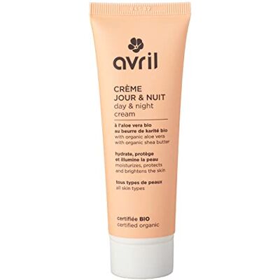 Avril Biologische dag- en nachtcrème – biologische aloë vera & biologische sheaboter – alle huidtypes – 98% natuurlijke oorsprong – biologisch Ecocert gecertificeerd – gemaakt in Frankrijk – 50 ml Avril Biologische dag- en nachtcrème – biologische aloë vera & biologische sheaboter – alle huidtypes – 98% natuurlijke oorsprong – biologisch Ecocert gecertificeerd – gemaakt in Frankrijk – 50 ml