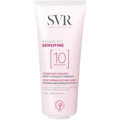 SVR Sensifine SOS-masker, hydraterend en rustgevend masker, voor de gevoelige, reactieve of polyallergische huid, vitamine B12, panthenol, Babassu-olie, 75 ml SVR Sensifine SOS-masker, hydraterend en rustgevend masker, voor de gevoelige, reactieve of polyallergische huid, vitamine B12, panthenol, Babassu-olie, 75 ml