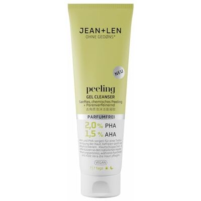 Jean & Len Peeling Gel Cleanser, ideaal voor elk huidtype, bevrijdt zacht de huid van dode cellen, chemische peeling, geurvrij, veganistische reinigingsgel, 125 ml Jean & Len Peeling Gel Cleanser, ideaal voor elk huidtype, bevrijdt zacht de huid van dode cellen, chemische peeling, geurvrij, veganistische reinigingsgel, 125 ml