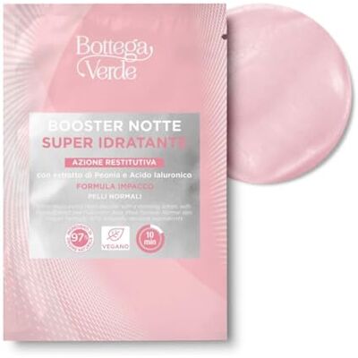 Bottega Verde Nachtbooster super hydraterend herstellende werking met pioenrozenextract en hyaluronzuur (8 ml) kompresformule normale huid Bottega Verde Nachtbooster super hydraterend herstellende werking met pioenrozenextract en hyaluronzuur (8 ml) kompresformule normale huid