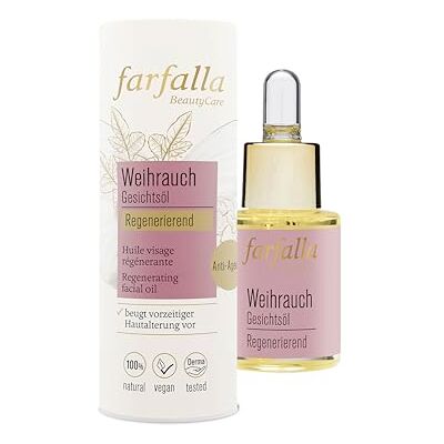 farfalla Wierook Gezichtsolie 15 ml Anti-aging regenererende olie Met argan en rozenbottelolie 100% gecertificeerde natuurlijke cosmetica Veganistisch farfalla Wierook Gezichtsolie 15 ml Anti-aging regenererende olie Met argan en rozenbottelolie 100% gecertificeerde natuurlijke cosmetica Veganistisch