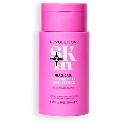 Revolution Skincare London Revolution SKin, Glaze Daze Soothing Milky Toner Essence, Tonico Lenitivo e Idratant con Ceramide, Vegano e Cruelty-Free, 150 ml Revolution Skincare London Revolution SKin, Glaze Daze Soothing Milky Toner Essence, Tonico Lenitivo e Idratant con Ceramide, Vegano e Cruelty-Free, 150 ml