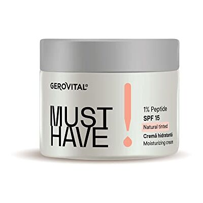 GEROVITAL Must Have, DD vochtinbrengende crème met 1% peptiden en SPF 15, vitamine E, DD dagelijkse verdedigingscrème Uniforme huid, beschermd en versterkt, 50 ml GEROVITAL Must Have, DD vochtinbrengende crème met 1% peptiden en SPF 15, vitamine E, DD dagelijkse verdedigingscrème Uniforme huid, beschermd en versterkt, 50 ml