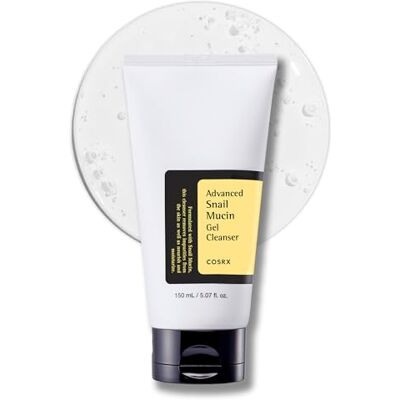 COSRX Advanced Snail Mucin Gel Cleanser, 150 ml, rijke dagelijkse reinigingsgel voor droge en gevoelige huid, met slakkenslijm, niet getest op dieren, zonder parabenen, Koreaanse verzorging COSRX Advanced Snail Mucin Gel Cleanser, 150 ml, rijke dagelijkse reinigingsgel voor droge en gevoelige huid, met slakkenslijm, niet getest op dieren, zonder parabenen, Koreaanse verzorging