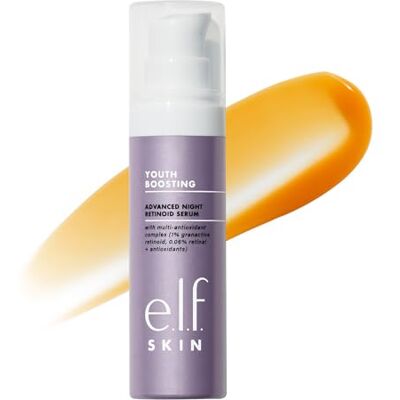 e.l.f. SKIN Youth Boosting Advanced Night Retinoid Serum: anti-aging serum vermindert fijne lijntjes en rimpels, veganistisch en gegarandeerd dierproefvrij e.l.f. SKIN Youth Boosting Advanced Night Retinoid Serum: anti-aging serum vermindert fijne lijntjes en rimpels, veganistisch en gegarandeerd dierproefvrij