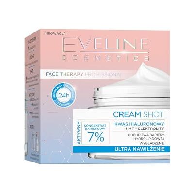 EVELINE COSMETICS Ultra hydraterende crème voor droge en zeer droge huid diepe hydratatie met natuurlijke hydratatiefactoren, hyaluronzuur en niacinamide EVELINE COSMETICS Ultra hydraterende crème voor droge en zeer droge huid diepe hydratatie met natuurlijke hydratatiefactoren, hyaluronzuur en niacinamide