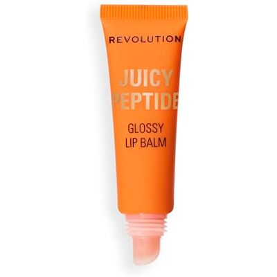 Revolution Beauty London Revolution Juicy Peptide Lip Balm, hydraterende lippenbalsem met peptiden, squalane en vitamine E, veganistisch en dierproefvrij, 8 ml, perzik bellini oranje Revolution Beauty London Revolution Juicy Peptide Lip Balm, hydraterende lippenbalsem met peptiden, squalane en vitamine E, veganistisch en dierproefvrij, 8 ml, perzik bellini oranje