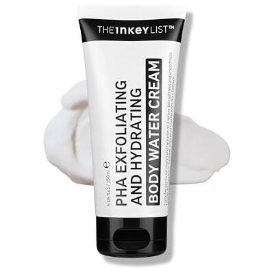The INKEY List PHA Body Watercrème, 150 ml, ultieme 2-in-1 vochtinbrengende crème voor peeling en hydratatie, voor een gladdere, helderdere en gelijkmatigere huid, geurvrij, geschikt voor The INKEY List PHA Body Watercrème, 150 ml, ultieme 2-in-1 vochtinbrengende crème voor peeling en hydratatie, voor een gladdere, helderdere en gelijkmatigere huid, geurvrij, geschikt voor
