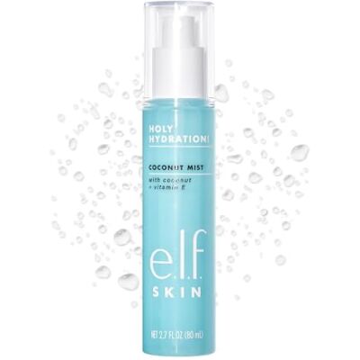 e.l.f. SKIN Holy Hydration Hydration! Kokosnoot: Hydraterende kokosnootnevel, verfrist, kalmeert en revitaliseert de huid, tropische geur, 80 ml e.l.f. SKIN Holy Hydration Hydration! Kokosnoot: Hydraterende kokosnootnevel, verfrist, kalmeert en revitaliseert de huid, tropische geur, 80 ml