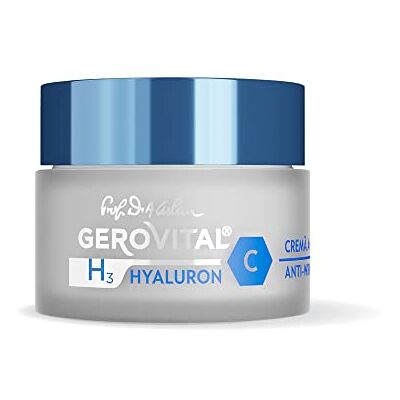 GEROVITAL Anti-rimpelcrème voor het gezicht met hydraterende en antioxiderende werking, voor vrouwen en mannen, hyaluronzuur, vitamine C en E, niacinamide, H3 Hyaluron C GEROVITAL Anti-rimpelcrème voor het gezicht met hydraterende en antioxiderende werking, voor vrouwen en mannen, hyaluronzuur, vitamine C en E, niacinamide, H3 Hyaluron C