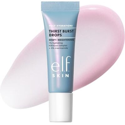 e.l.f. Minidruppels SKIN Holy Hydration! Thirst Burst: Instant Shine Serum, geformuleerd met hyaluronzuur, veganistisch en dierproefvrij gecertificeerd. e.l.f. Minidruppels SKIN Holy Hydration! Thirst Burst: Instant Shine Serum, geformuleerd met hyaluronzuur, veganistisch en dierproefvrij gecertificeerd.