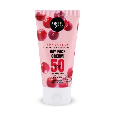 Organic Shop CRANBERRY SPF50 Dagcrème 50 ml Organic Shop CRANBERRY SPF50 Dagcrème 50 ml