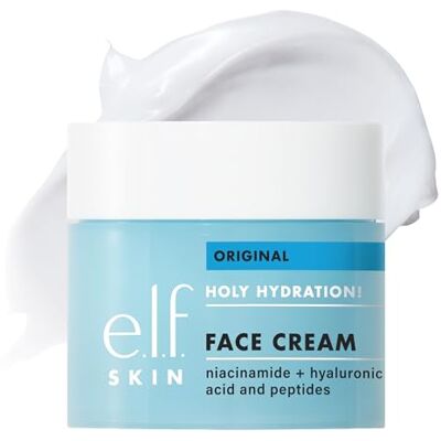 e.l.f. SKIN Holy Hydration gezichtscrème! Crème, vetvrij, licht en voedend, hydrateert, verzacht, snel absorptievermogen, geschikt voor alle huidtypes e.l.f. SKIN Holy Hydration gezichtscrème! Crème, vetvrij, licht en voedend, hydrateert, verzacht, snel absorptievermogen, geschikt voor alle huidtypes