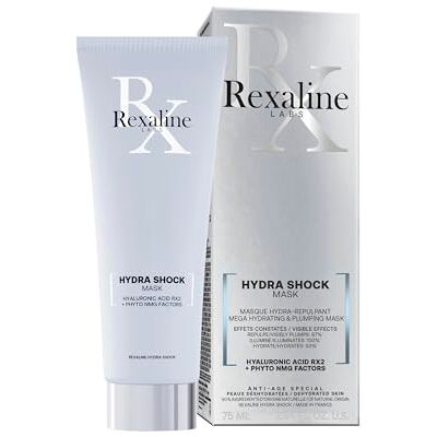 Rexaline Hydra-Shock Over-Hydraterend Jeugdmasker Hydra-Plumping Mask voor alle huidtypes Met Ultra-Hydraterend Hyaluronzuur en Fyto-Repulserende Factoren 75ml Rexaline Hydra-Shock Over-Hydraterend Jeugdmasker Hydra-Plumping Mask voor alle huidtypes Met Ultra-Hydraterend Hyaluronzuur en Fyto-Repulserende Factoren 75ml