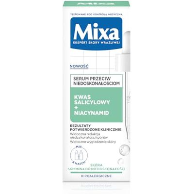 Mixa Sérum pour le visage contre les imperfections, acide salicylique et niacinamide Mixa Sérum pour le visage contre les imperfections, acide salicylique et niacinamide