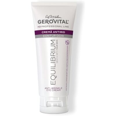 GEROVITAL H3 Equilibrium Professionele anti-rimpelcrème voor de ogen, 100 ml, professionele formule voor rimpels, donkere kringen, hydratatie, anti-aging alle huidtypes, mannen en vrouwen GEROVITAL H3 Equilibrium Professionele anti-rimpelcrème voor de ogen, 100 ml, professionele formule voor rimpels, donkere kringen, hydratatie, anti-aging alle huidtypes, mannen en vrouwen