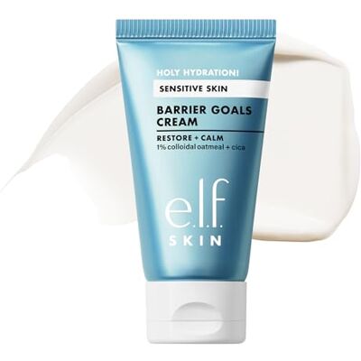 e.l.f. SKIN Holy Hydration Mini Cream! Barrier Goals, hydraterende, rustgevende en voedende gezichtscrème, helpt zichtbaar roodheid te kalmeren, veganistisch en gecertificeerd dierproefvrij e.l.f. SKIN Holy Hydration Mini Cream! Barrier Goals, hydraterende, rustgevende en voedende gezichtscrème, helpt zichtbaar roodheid te kalmeren, veganistisch en gecertificeerd dierproefvrij