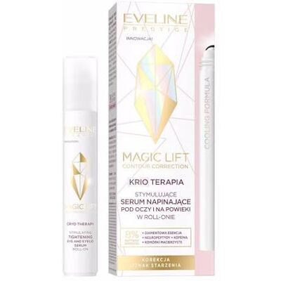 EVELINE COSMETICS Magic Lift Oog- en ooglidserum met diamantessence en cafeïne Roll On onmiddellijke versteviging en gladmaking, 30 ml EVELINE COSMETICS Magic Lift Oog- en ooglidserum met diamantessence en cafeïne Roll On onmiddellijke versteviging en gladmaking, 30 ml