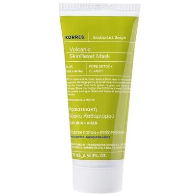 KORRES SANTORINI GRAPE Verstevigend masker met vulkanisch zand, poriënverstevigend, met actieve koolcapsules en salicylzuur BHA, veganistisch, 70 ml KORRES SANTORINI GRAPE Verstevigend masker met vulkanisch zand, poriënverstevigend, met actieve koolcapsules en salicylzuur BHA, veganistisch, 70 ml