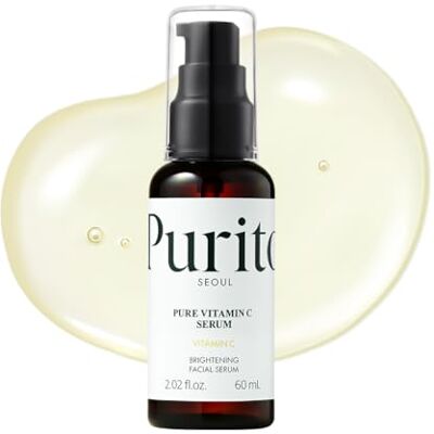 PURITO Pure Vitamine C Serum 60 ml 2.0 fl.oz, serum van natuurlijke ingrediënten, vitamine C, veganistisch en dierproefvrij, hypoallergeen, kalmerend, geurvrij, Koreaanse huidverzorging PURITO Pure Vitamine C Serum 60 ml 2.0 fl.oz, serum van natuurlijke ingrediënten, vitamine C, veganistisch en dierproefvrij, hypoallergeen, kalmerend, geurvrij, Koreaanse huidverzorging