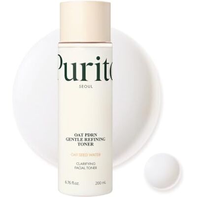 PURITO Oat PDRN Gentle Refining Toner 200 ml 6,76 fl.oz, Koreaanse havermout exfoliërende toner 99% pure PDRN haver, hydraterende en verhelderende formule voor acne-gevoelige huid, veganistisch PURITO Oat PDRN Gentle Refining Toner 200 ml 6,76 fl.oz, Koreaanse havermout exfoliërende toner 99% pure PDRN haver, hydraterende en verhelderende formule voor acne-gevoelige huid, veganistisch
