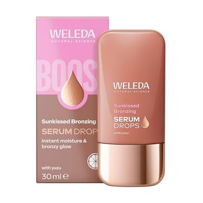 WELEDA Sunkissed Drops Bio bruiningsserum, natuurlijke cosmetica, hydraterende booster en bronzen glans voor een natuurlijk mooie huid (veganistisch, 30 ml) WELEDA Sunkissed Drops Bio bruiningsserum, natuurlijke cosmetica, hydraterende booster en bronzen glans voor een natuurlijk mooie huid (veganistisch, 30 ml)