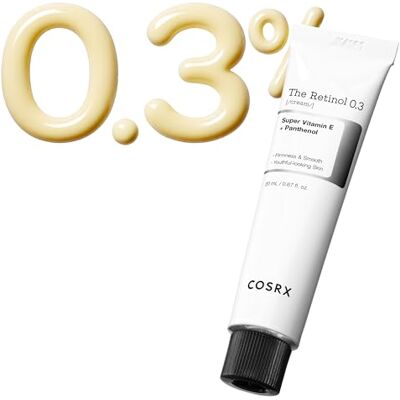 COSRX Retinol Cream, 0,67 oz, anti-aging oog- en nekcrème met retinoïde behandeling om de huid te fixeren, vermindert rimpels, fijne lijnen, tekenen van aging, gentle dagelijkse Koreaanse huidverzorging (retinol 0,3% crème) COSRX Retinol Cream, 0,67 oz, anti-aging oog- en nekcrème met retinoïde behandeling om de huid te fixeren, vermindert rimpels, fijne lijnen, tekenen van aging, gentle dagelijkse Koreaanse huidverzorging (retinol 0,3% crème)
