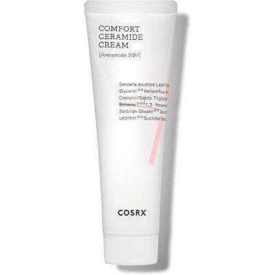COSRX Evenwichtige comfortcrème met ceramiden, 80 g, rustgevende en langdurige hydraterende gezichtsverzorging, 50% Centella Asiatica voor droge huid, niet getest op dieren COSRX Evenwichtige comfortcrème met ceramiden, 80 g, rustgevende en langdurige hydraterende gezichtsverzorging, 50% Centella Asiatica voor droge huid, niet getest op dieren