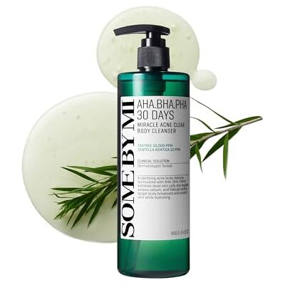 SOME BY MI AHA BHA PHA 30 Days Miracle Acne Clear Body Cleanser 382,7 g salicylzuur en theeboom acne douchegel dieptereiniging, Koreaanse verzorging zonder sulfaten en parabenen SOME BY MI AHA BHA PHA 30 Days Miracle Acne Clear Body Cleanser 382,7 g salicylzuur en theeboom acne douchegel dieptereiniging, Koreaanse verzorging zonder sulfaten en parabenen
