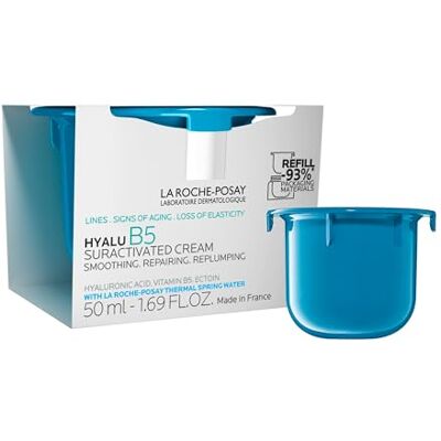 La Roche-Posay Hyalu B5 Anti-rimpelcrème, gladmakende en opvullende werking, rimpels en fijne lijnen, met 3 soorten hyaluronzuur en vitamine B5, navulformaat, 50 ml La Roche-Posay Hyalu B5 Anti-rimpelcrème, gladmakende en opvullende werking, rimpels en fijne lijnen, met 3 soorten hyaluronzuur en vitamine B5, navulformaat, 50 ml