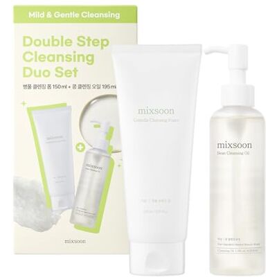 mixsoon Double Step Cleansing Duo Set Dubbele reinigingsset "Glass Skin", soja-reinigingsolie, centella-schuim, gevoelige en droge huid mixsoon Double Step Cleansing Duo Set Dubbele reinigingsset "Glass Skin", soja-reinigingsolie, centella-schuim, gevoelige en droge huid