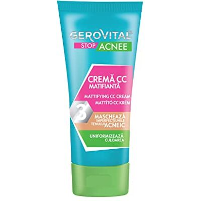 GEROVITAL CC Matterende gezichtscrème met acne, dekt onvolkomenheden af, egaliseert de kleur, 30 ml, Stop Acnee GEROVITAL CC Matterende gezichtscrème met acne, dekt onvolkomenheden af, egaliseert de kleur, 30 ml, Stop Acnee
