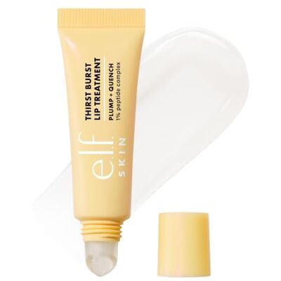 e.l.f. SKIN Thirst Burst Lip Treatment, hydraterende lippenbalsem voor droge, veganistische en dierproefvrije lippen, Clear Pomelo e.l.f. SKIN Thirst Burst Lip Treatment, hydraterende lippenbalsem voor droge, veganistische en dierproefvrije lippen, Clear Pomelo