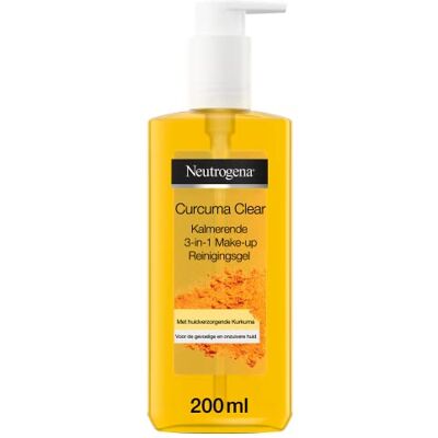 Neutrogena ® Turmeric Clear make-up, 3-in-1 reinigingsgel verwijdert waterproof make-up met micellentechnologie, gevoelige en onzuivere huid, 1 x 200 ml Neutrogena ® Turmeric Clear make-up, 3-in-1 reinigingsgel verwijdert waterproof make-up met micellentechnologie, gevoelige en onzuivere huid, 1 x 200 ml