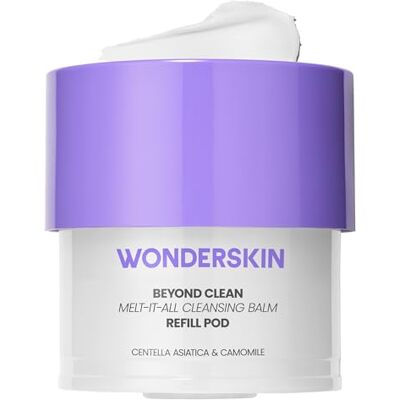 Wonderskin Cleansing Balm Smelt alles weg Balm to Milk Makeup Remover, zachte hydraterende gezichtsreiniger met Centella en kamille Parent (Cleansing Balm Refill) Wonderskin Cleansing Balm Smelt alles weg Balm to Milk Makeup Remover, zachte hydraterende gezichtsreiniger met Centella en kamille Parent (Cleansing Balm Refill)