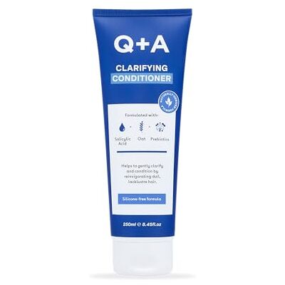 Q+A Verhelderende conditioner 250 ml, leerbalancerende conditioner Verstevigende en hydraterende verzorging voor verstopt haar met salicylzuur, haver en prebiotica Q+A Verhelderende conditioner 250 ml, leerbalancerende conditioner Verstevigende en hydraterende verzorging voor verstopt haar met salicylzuur, haver en prebiotica