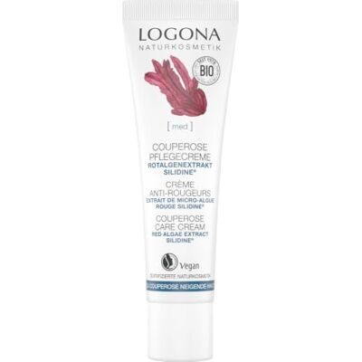 LOGONA Naturkosmetik Couperose biologische verzorgende crème voor couperose-gevoelige huid met de werkzame stof SILIDINE op basis van rode algen, rustgevende en intensief voedende gezichtsverzorging LOGONA Naturkosmetik Couperose biologische verzorgende crème voor couperose-gevoelige huid met de werkzame stof SILIDINE op basis van rode algen, rustgevende en intensief voedende gezichtsverzorging