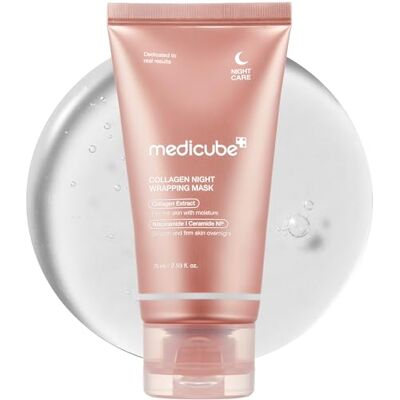 medicube Collageen nachtmasker (75 ml) collageen gezichtsmasker voor de nacht, elastische en hydraterende verzorging, gehydrolyseerd collageen voor een glanzende huid medicube Collageen nachtmasker (75 ml) collageen gezichtsmasker voor de nacht, elastische en hydraterende verzorging, gehydrolyseerd collageen voor een glanzende huid