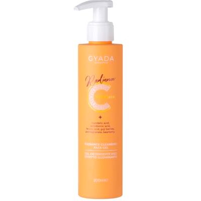 GYADA COSMETICS , Radiance Cleansing Face Gel, Verhelderende gezichtsreinigingsgel, antioxidant, egaliseert de kleur, verstevigt de huid, fris en zacht, op basis van vitamine C, 200 ml GYADA COSMETICS , Radiance Cleansing Face Gel, Verhelderende gezichtsreinigingsgel, antioxidant, egaliseert de kleur, verstevigt de huid, fris en zacht, op basis van vitamine C, 200 ml