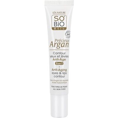 So'Bio Étic Léa NATURE SO BiO etic Oog- en Lippencontour Anti-Aging Waardevolle Argan 5-in-1: Glad, Helder, Repulpe, Hydrateert, Anti-Wallen Biologische Arganolie 99% natuurlijke oorsprong Made in France 15 ml So'Bio Étic Léa NATURE SO BiO etic Oog- en Lippencontour Anti-Aging Waardevolle Argan 5-in-1: Glad, Helder, Repulpe, Hydrateert, Anti-Wallen Biologische Arganolie 99% natuurlijke oorsprong Made in France 15 ml
