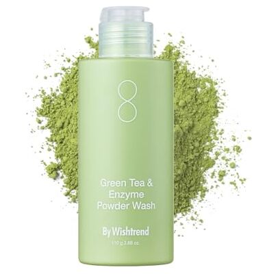 BY WISHTREND Gezichtsreiniger van groene theepoeder en enzymen, alles in één, hydraterende dagelijkse gezichtsreiniger en zachte peeling voor poriën en mee-eters (3,88 oz (1 stuk)) BY WISHTREND Gezichtsreiniger van groene theepoeder en enzymen, alles in één, hydraterende dagelijkse gezichtsreiniger en zachte peeling voor poriën en mee-eters (3,88 oz (1 stuk))