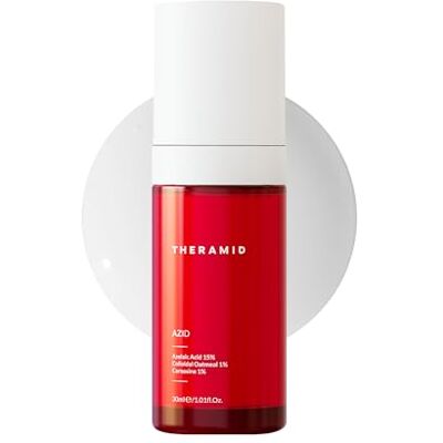 Theramid AZID 30 ml Gezichtsverzorging met azelaïnezuur 15% Vermindert onvolkomenheden, roodheid en acne, egaliseert teint en nerf, verrijkt met carnosine en colloïdale haver Theramid AZID 30 ml Gezichtsverzorging met azelaïnezuur 15% Vermindert onvolkomenheden, roodheid en acne, egaliseert teint en nerf, verrijkt met carnosine en colloïdale haver