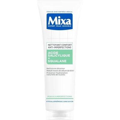 Mixa Comfort Cleaner tegen onzuiverheden met salicylzuur en squalaan Gemengde tot vette huid Gezichtsverzorging Hydraterend Beschermend Vette Huid Make-up Remover 150 ml Mixa Comfort Cleaner tegen onzuiverheden met salicylzuur en squalaan Gemengde tot vette huid Gezichtsverzorging Hydraterend Beschermend Vette Huid Make-up Remover 150 ml