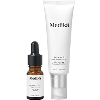 Medik8 Balance Mousturser 50 ml & glycolzuur activator 5 ml 370087 Medik8 Balance Mousturser 50 ml & glycolzuur activator 5 ml 370087