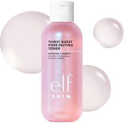 e.l.f. Thirst Burst pore-fecting tonic, hydraterende gezichtscrub maakt de teint, herstelt het volume en verstevigt de poriën, doordrenkt met salicylzuur, veganistisch en gecertificeerd zonder e.l.f. Thirst Burst pore-fecting tonic, hydraterende gezichtscrub maakt de teint, herstelt het volume en verstevigt de poriën, doordrenkt met salicylzuur, veganistisch en gecertificeerd zonder