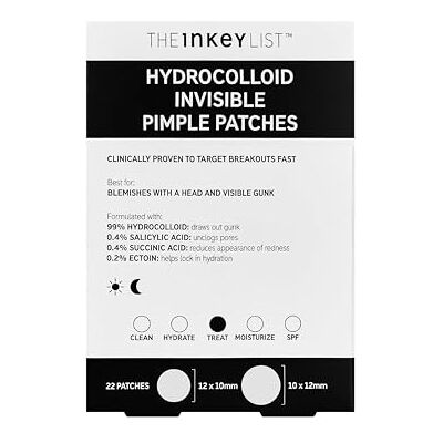 The INKEY List Bevat onzichtbare hydrocolloïde pleisters met salicylzuur, tegen acne overdag en 's nachts, veganistisch en dierproefvrij, geschikt voor iedereen The INKEY List Bevat onzichtbare hydrocolloïde pleisters met salicylzuur, tegen acne overdag en 's nachts, veganistisch en dierproefvrij, geschikt voor iedereen