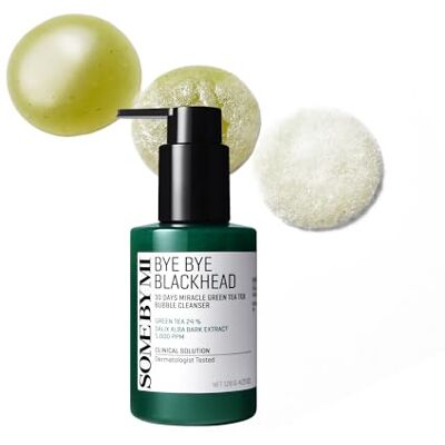 SOME BY MI Bye Bye Blackhead 30 Days Miracle Green Tea Tox Bubble Cleanser 120 g Koreaanse gezichtsreiniger & bubbelmasker poriënverfijning voor het verwijderen van mee-eters SOME BY MI Bye Bye Blackhead 30 Days Miracle Green Tea Tox Bubble Cleanser 120 g Koreaanse gezichtsreiniger & bubbelmasker poriënverfijning voor het verwijderen van mee-eters
