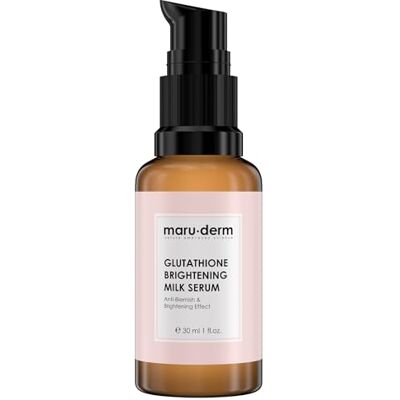 maru.derm Glutathion Verhelderende Melk Serum – Vergelijkende Gezichtsverzorging, Vlek Reducer en Illuminator – Voor een stralende en gelijkmatige teint, 30 ml maru.derm Glutathion Verhelderende Melk Serum – Vergelijkende Gezichtsverzorging, Vlek Reducer en Illuminator – Voor een stralende en gelijkmatige teint, 30 ml
