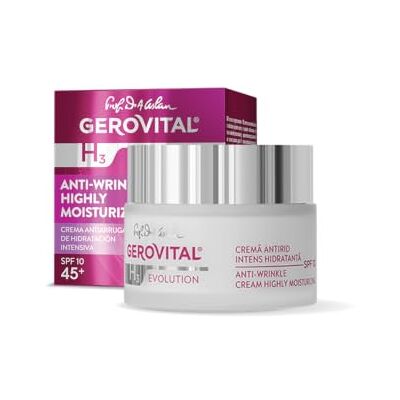 GEROVITAL Intensief hydraterende anti-rimpel gezichtscrème met SPF 10, liftend effect, voorkomt pigmentvlekken, voor droge, gedehydrateerde, rijpe huid, H3 Evolution GEROVITAL Intensief hydraterende anti-rimpel gezichtscrème met SPF 10, liftend effect, voorkomt pigmentvlekken, voor droge, gedehydrateerde, rijpe huid, H3 Evolution