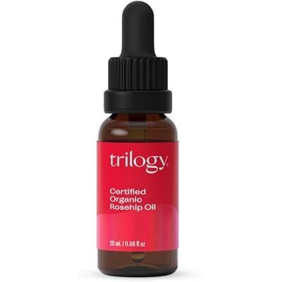 Trilogy Certified Organic Rosehip Oil Biologische anti-aging natuurlijke rozenolie voor het gezicht, 20 ml, koudgeperste rozenbottelolie voor gezichtsverzorging en vermindering van striae en rimpels Trilogy Certified Organic Rosehip Oil Biologische anti-aging natuurlijke rozenolie voor het gezicht, 20 ml, koudgeperste rozenbottelolie voor gezichtsverzorging en vermindering van striae en rimpels